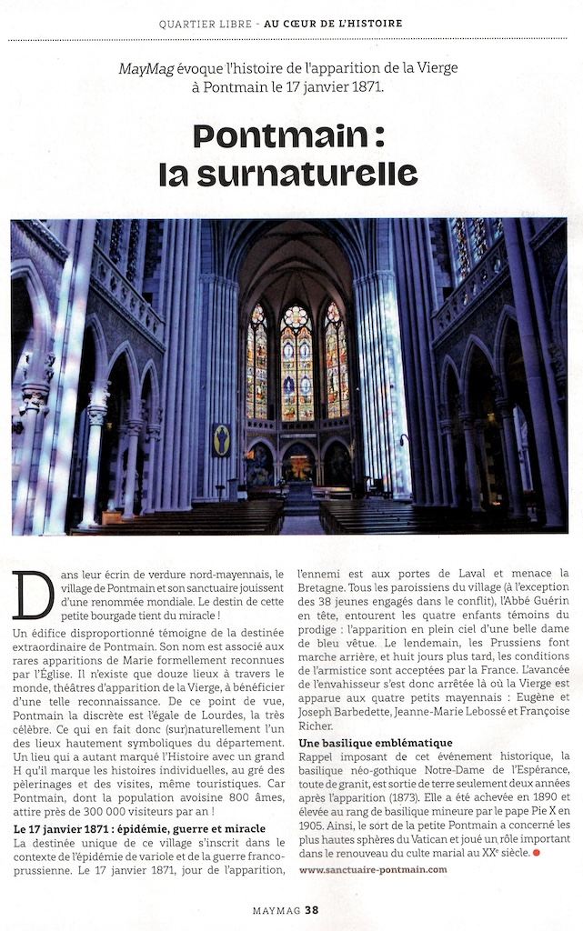 Article dans le magazine départemental de la Mayenne